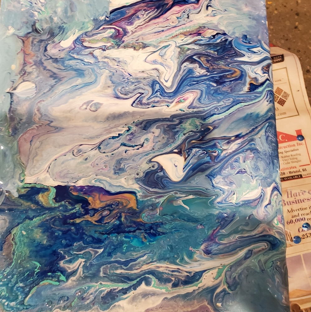 Abstract handmade canvas art